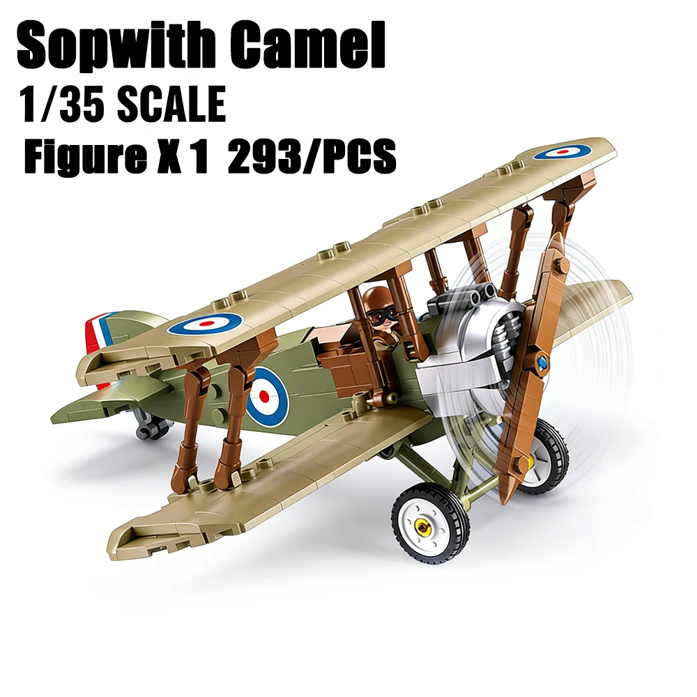 Kids Toys Uk - ソップウィッチ キャメル WW1 戦闘機モデル ビルディングブロック 軍用空軍