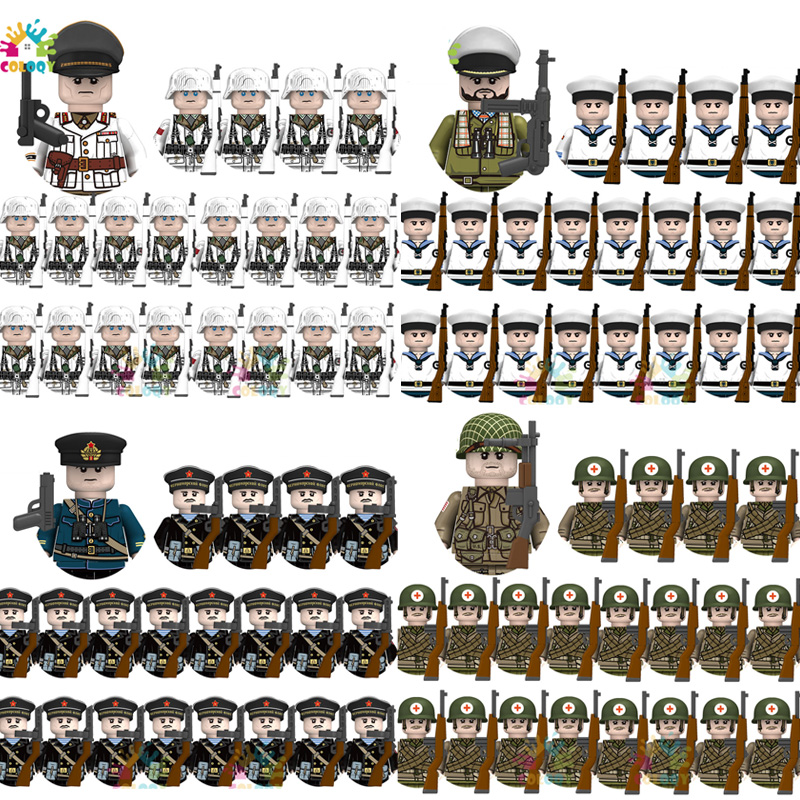 Kids Toys Uk - 子供のおもちゃ 21個/セット 第二次世界大戦 N001-N095 将校兵士 組み立てブロック