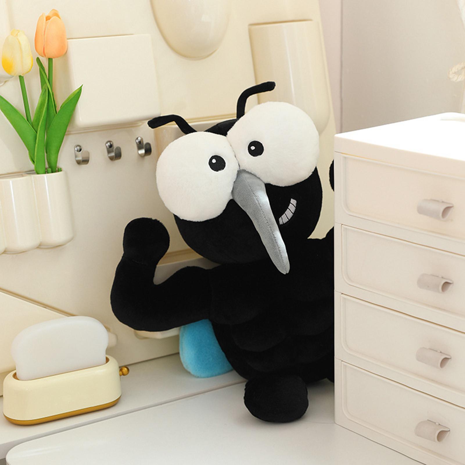 Kids Quirky Toys - 7.87インチの筋肉質な蚊のぬいぐるみ、柔らかい睡眠用枕、漫画風の動物、風変わりな蚊のぬいぐるみ、子供の誕生日、クリスマスプレゼント