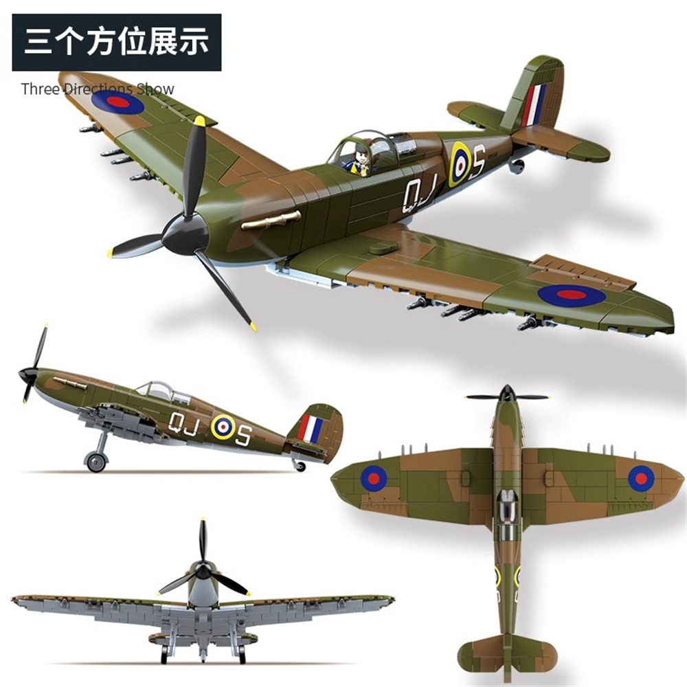 Kids Toys Uk - 第二次世界大戦陸軍軍人SWAT英国：スピットファイア戦闘機F MK。 ラータイプ モデルビルディングブロック ブリックおもちゃ ギフト