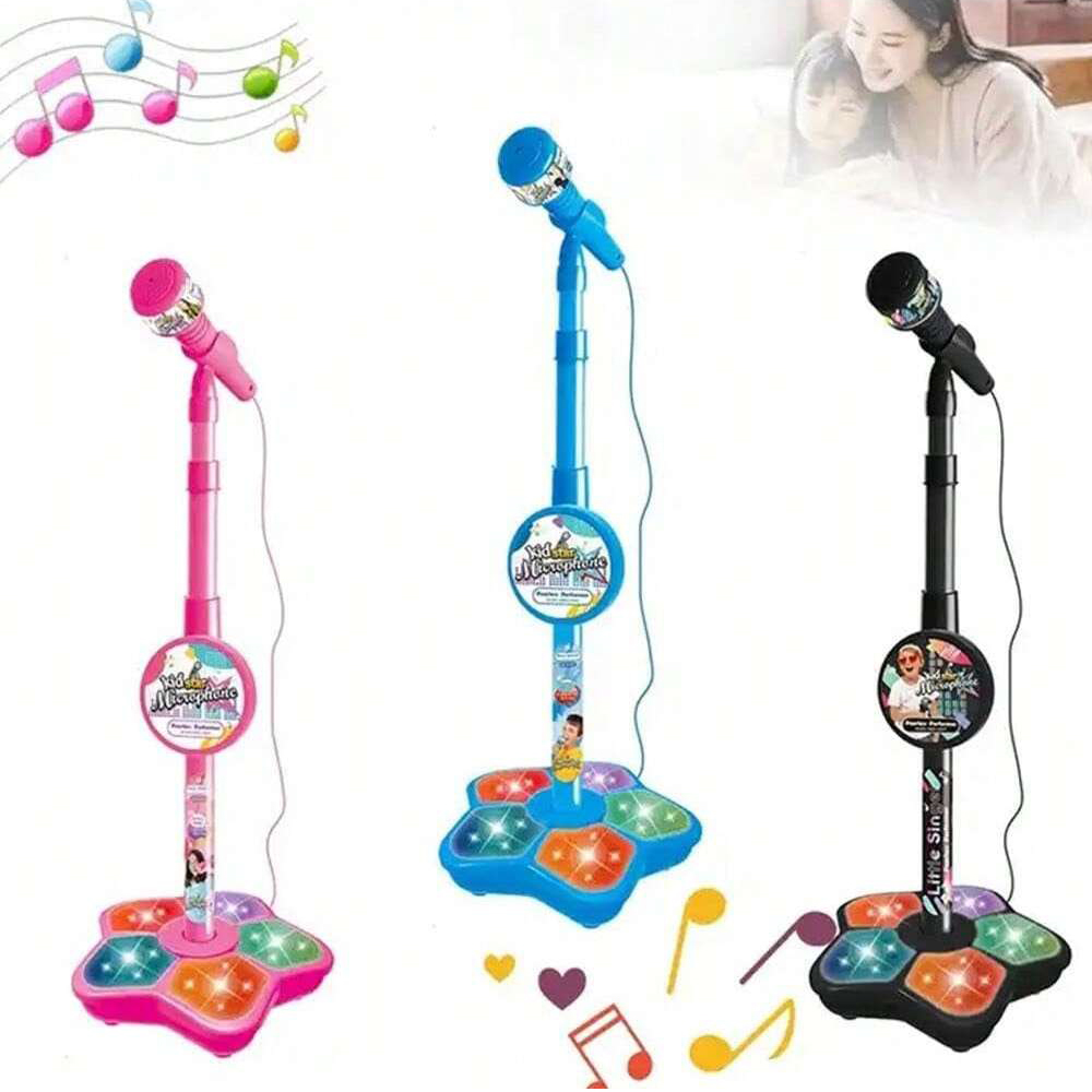 Kids Microphone Karaoke - キッズマイクスタンドおもちゃ、ポータブル子供用カラオケ電子、耐久性のあるパーティーカラオケマイクスタンド、子供用カラオケマシン
