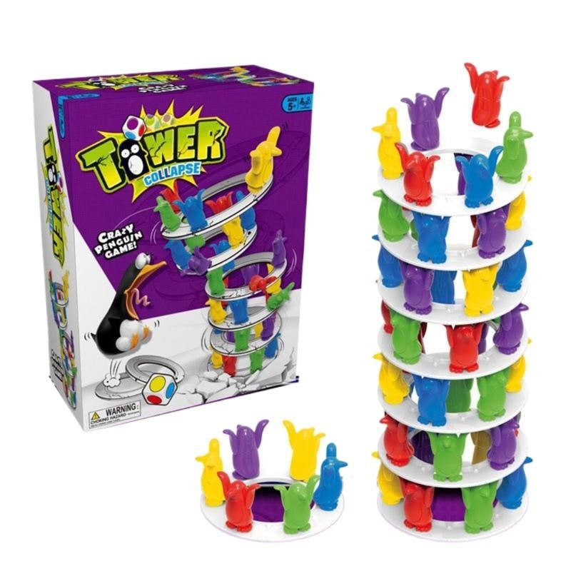 Kids Quirky Toys - タワースタッキングゲームビルドブロックトップリングリーニングタワーおもちゃパーティーファミリーゲーム子供大人の面白いバランスプレイセット