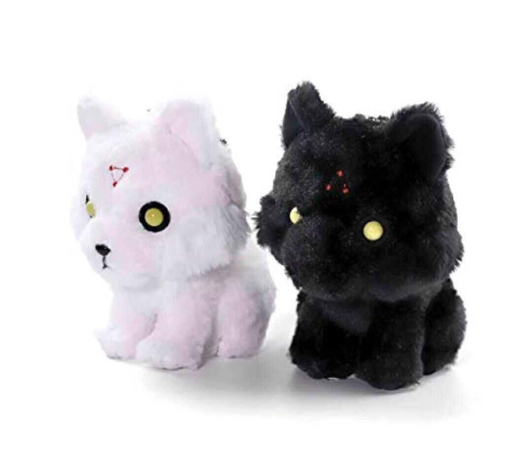 Kids Toys Dog - 子供のためのユーモラスな漫画のぬいぐるみキーホルダー,白と黒の小型車のおもちゃ,サイズ15cm