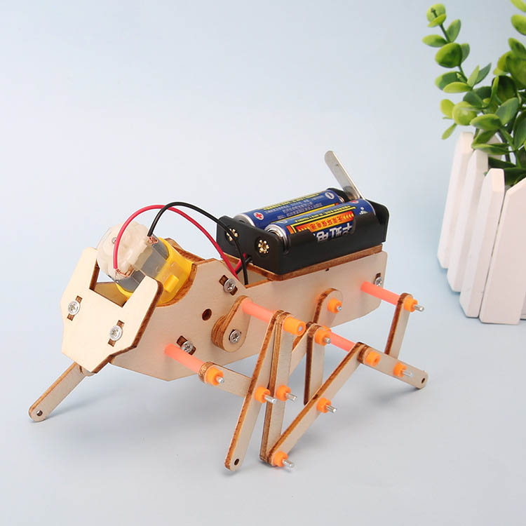 Kids Toys Dog - 学生DIYテクノロジー小型製作クラフト手作り材料セット六脚ロボット子供用クロールロボット犬組み立てモデルおもちゃ