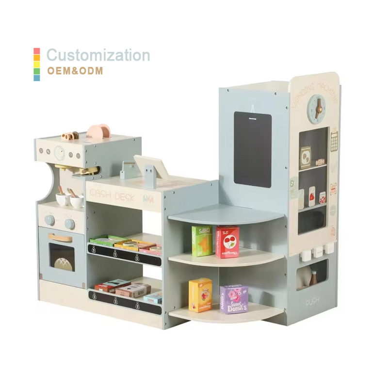 子供用木製食料品店プレイセット、子供用プレイストア木製スーパ - Kids Toys Store のレビューと価格