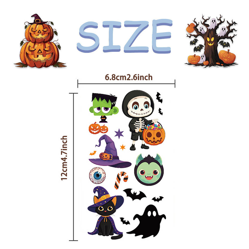 ハロウィン一時的なタトゥー - 10枚入りフェイクボディステ - Kids Toys Under $10 のレビューと価格