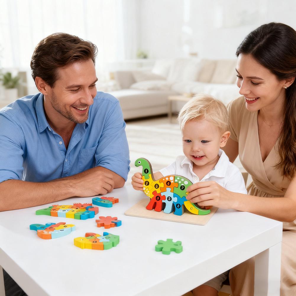 3D 木製パズル教育漫画動物早期学習認知知能パズルゲーム子供 - Kids Toys Store のレビューと価格