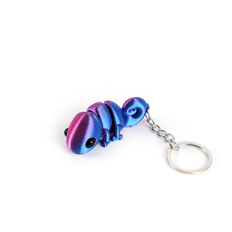 風変わりな 3D プリントカメレオンキーホルダー。可動関節の - Kids Quirky Toys のレビューと価格