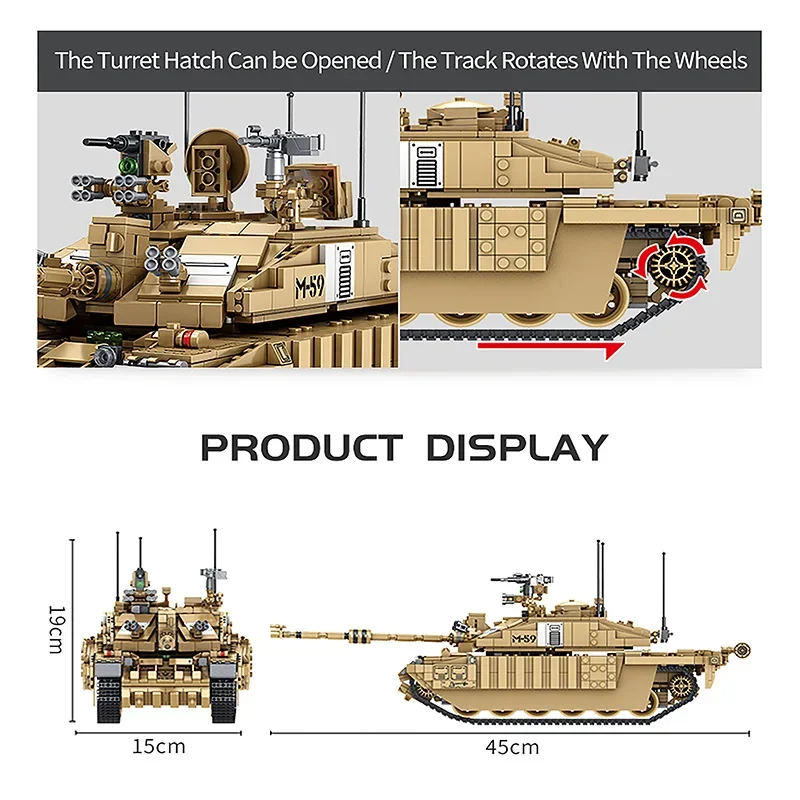 1687 個軍用戦車英国チャレンジャー II 主力戦車ビルデ - Kids Toys Uk のレビューと価格
