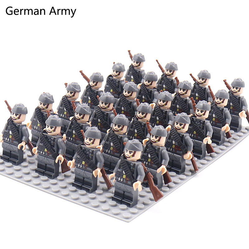 WW2 24 ピース/ロット軍事兵士ビルディングブロックセッ - Kids Toys Uk のレビューと価格