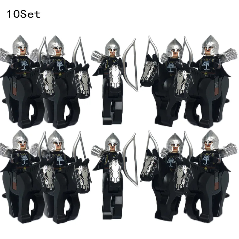 10セット中世騎士ダークサウロン戦闘フィギュアローハン戦士馬 - Kids Toys Under $10 のレビューと価格