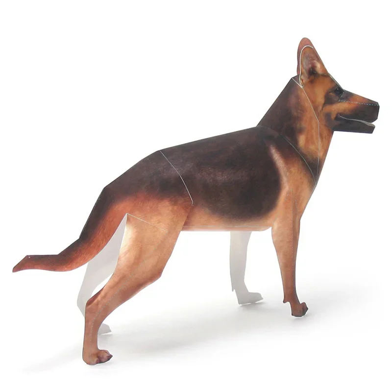 ジャーマンシェパード犬折り紙アートペット紙モデルリアルな動物 - Kids Toys Dog のレビューと価格