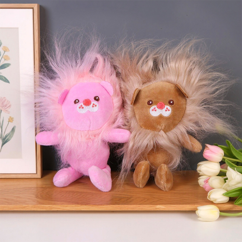 風変わりな小さなライオンのぬいぐるみキーホルダー漫画動物人形 - Kids Quirky Toys のレビューと価格