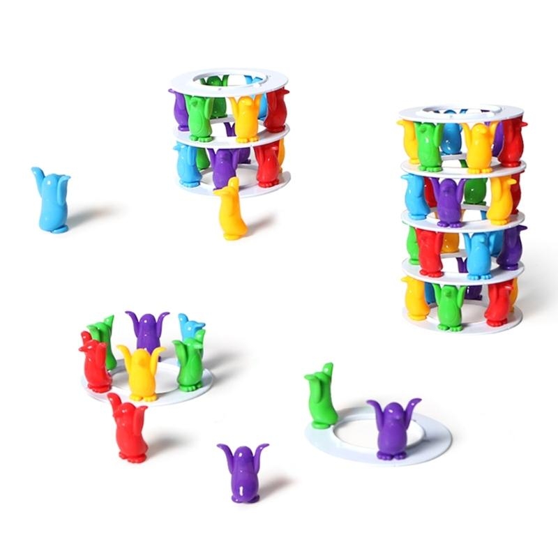 タワースタッキングゲームビルドブロックトップリングリーニング - Kids Quirky Toys のレビューと価格