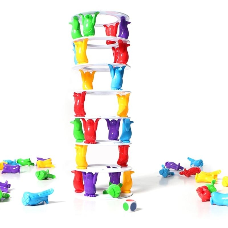 タワースタッキングゲームビルドブロックトップリングリーニング - Kids Quirky Toys のレビューと価格