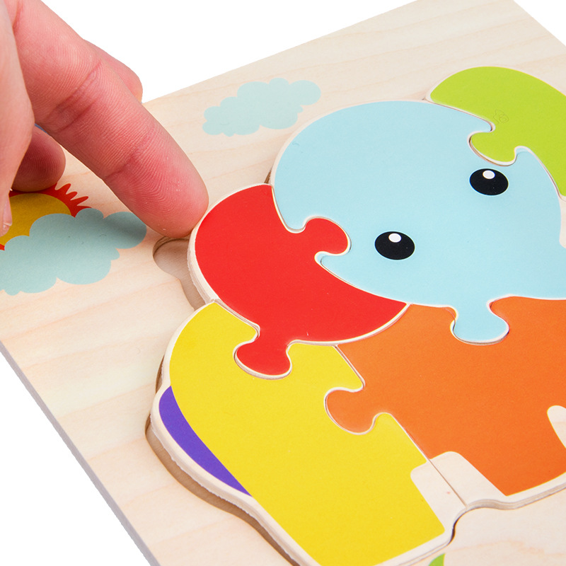 赤ちゃん漫画木製パズル動物車の認知 3D ジグソー木のおもち - Kids Toys Store のレビューと価格