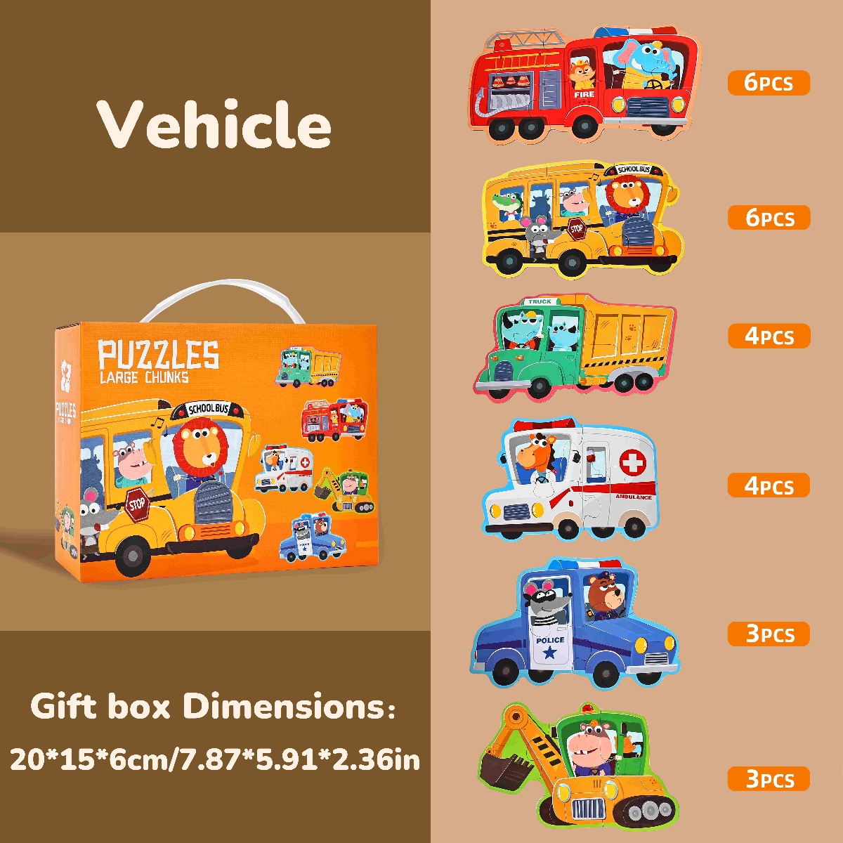 6 in 1大型パズルギフトボックス、子供向け早期教育玩具、 - Kids Toys Store のレビューと価格