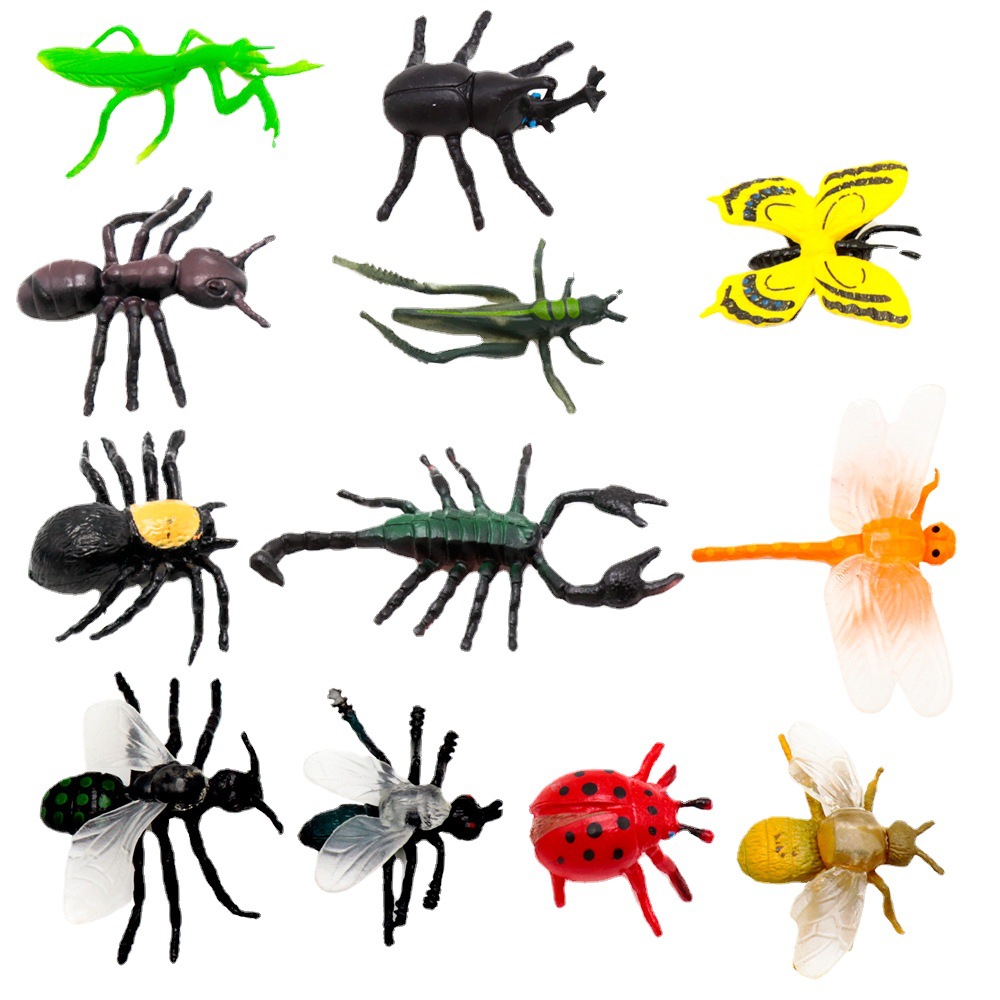 12 個シミュレーション面白い昆虫おもちゃクモトンボ蝶動物お - Kids Quirky Toys のレビューと価格
