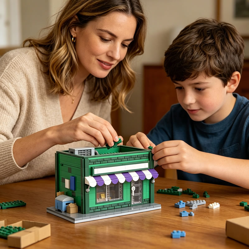 ビルディングブロック MOC モジュラーミニストリートショッ - Kids Toys Store のレビューと価格