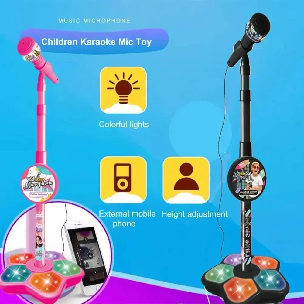 キッズマイク スタンド付き カラオケソング 縦型マイク 楽器 - Kids Microphone Karaoke のレビューと価格