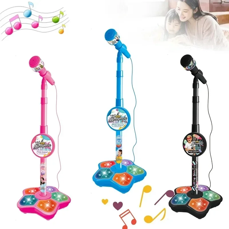 キッズマイク スタンド付き カラオケソング 縦型マイク 楽器 - Kids Microphone Karaoke のレビューと価格