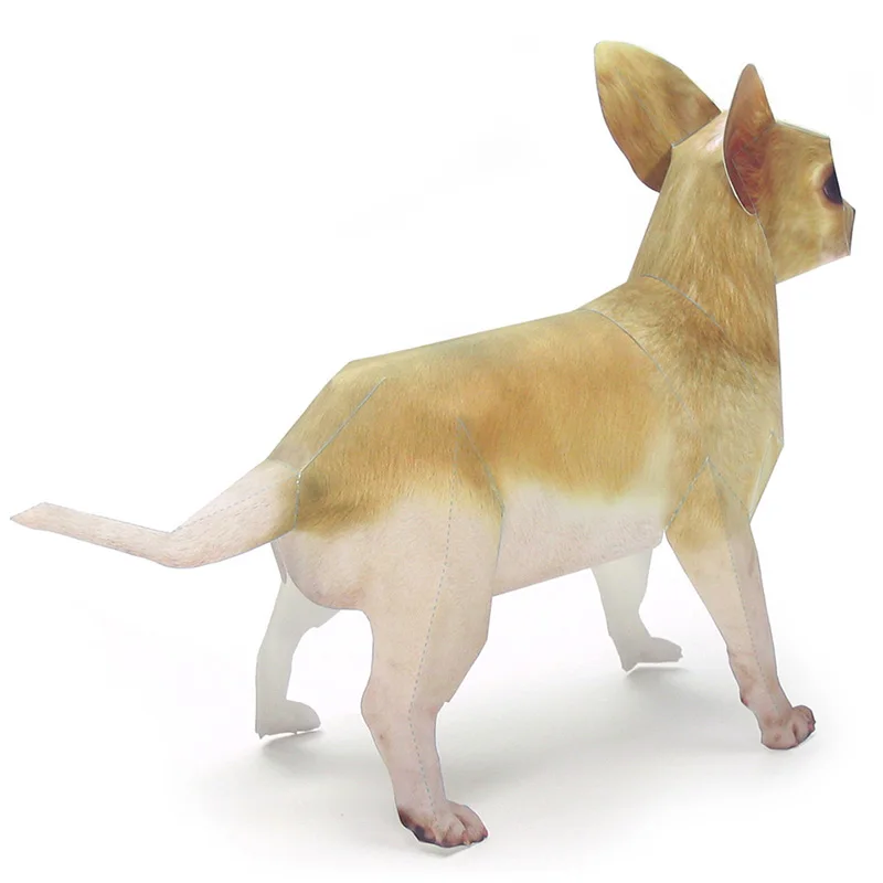 チワワ犬折り紙アートペットペーパーモデル、リアルな動物、ミニ - Kids Toys Dog のレビューと価格