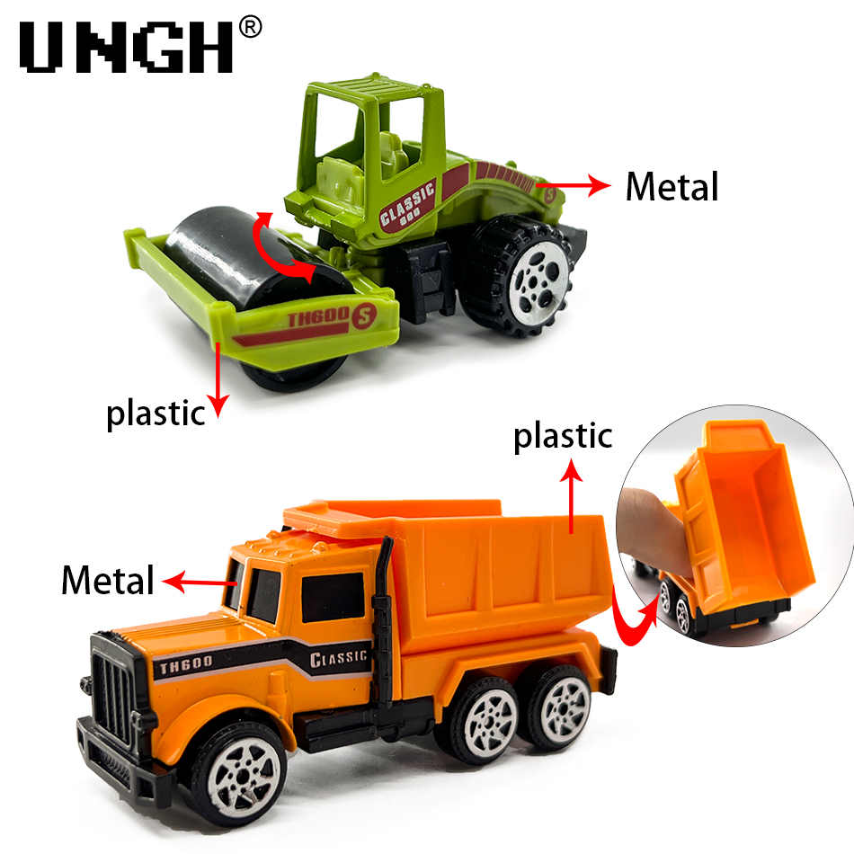 UNGH 6 個合金ダイキャストエンジニアリング車モデル黄緑 - Kids Toys Under $10 のレビューと価格