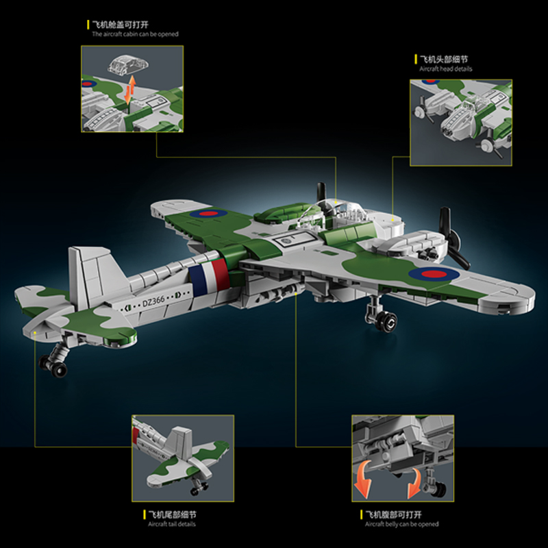 英国軍 WW2 デハビランド蚊航空戦闘機ビルディングブロック - Kids Toys Uk のレビューと価格