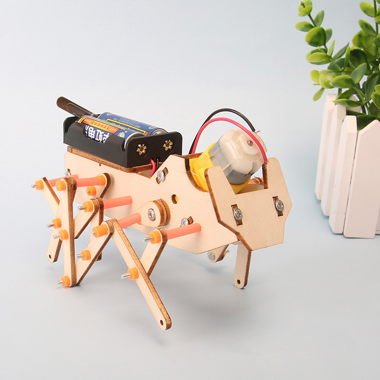学生DIYテクノロジー小型製作クラフト手作り材料セット六脚ロ - Kids Toys Dog のレビューと価格