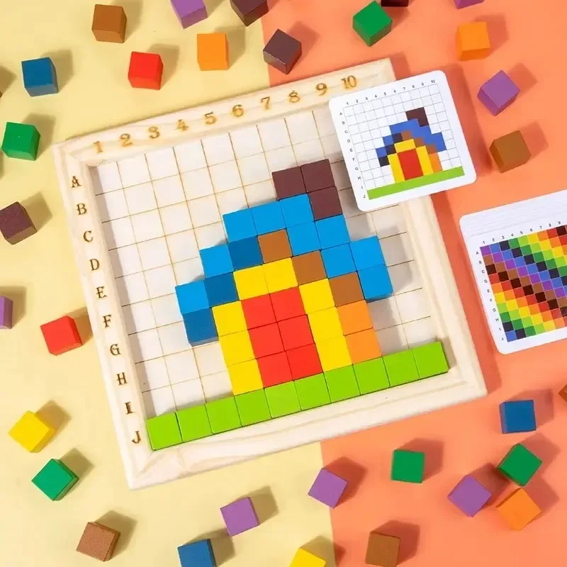 モンテッソーリカラーカウントビルディングブロック木製10*1 - Kids Toys Under $10 のレビューと価格