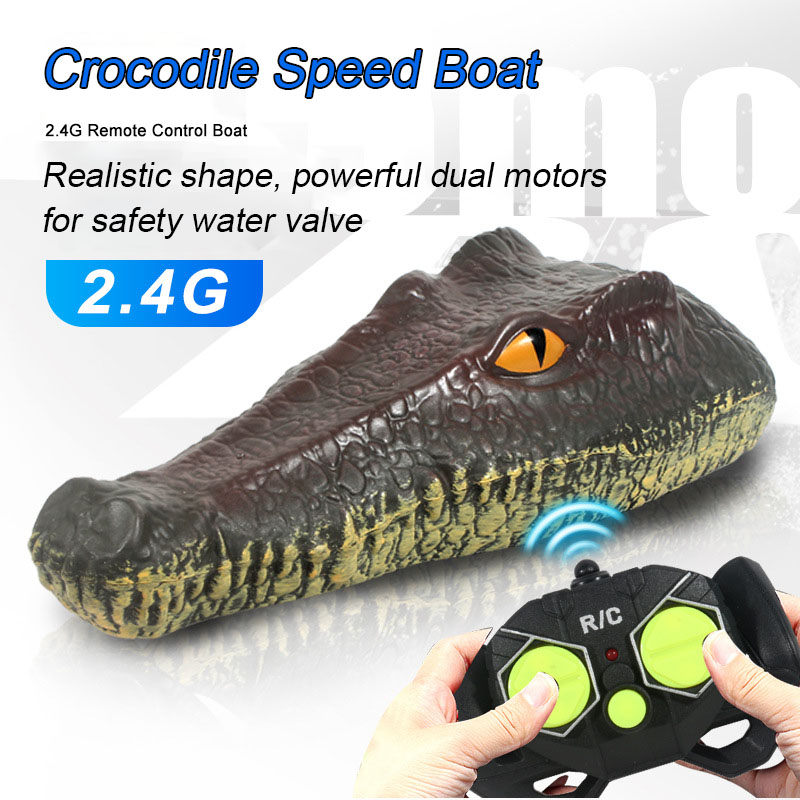 リアルなワニとパイソンのRCボート - 2.4GHz防水リモ - Kids Toys Under $10 のレビューと価格